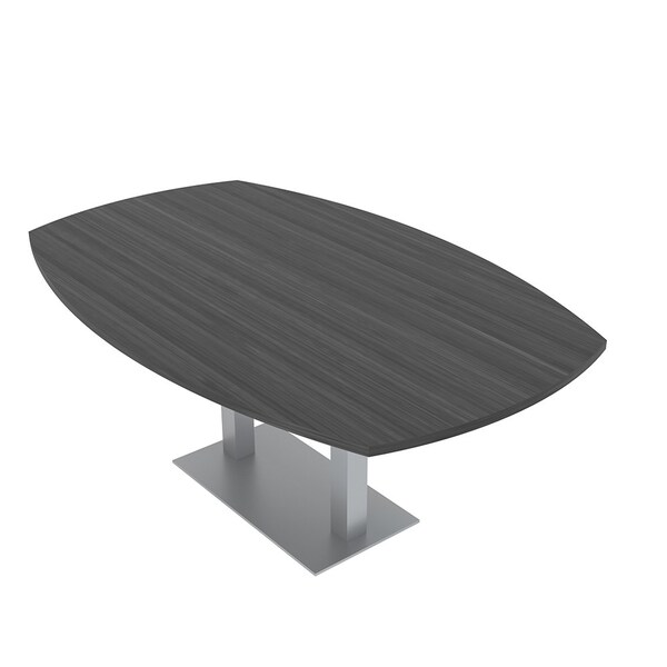 45 in W, 84 in L, 29 in H, Engineered Wood Top, Grey